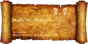 Nyúli Vitold névjegykártya